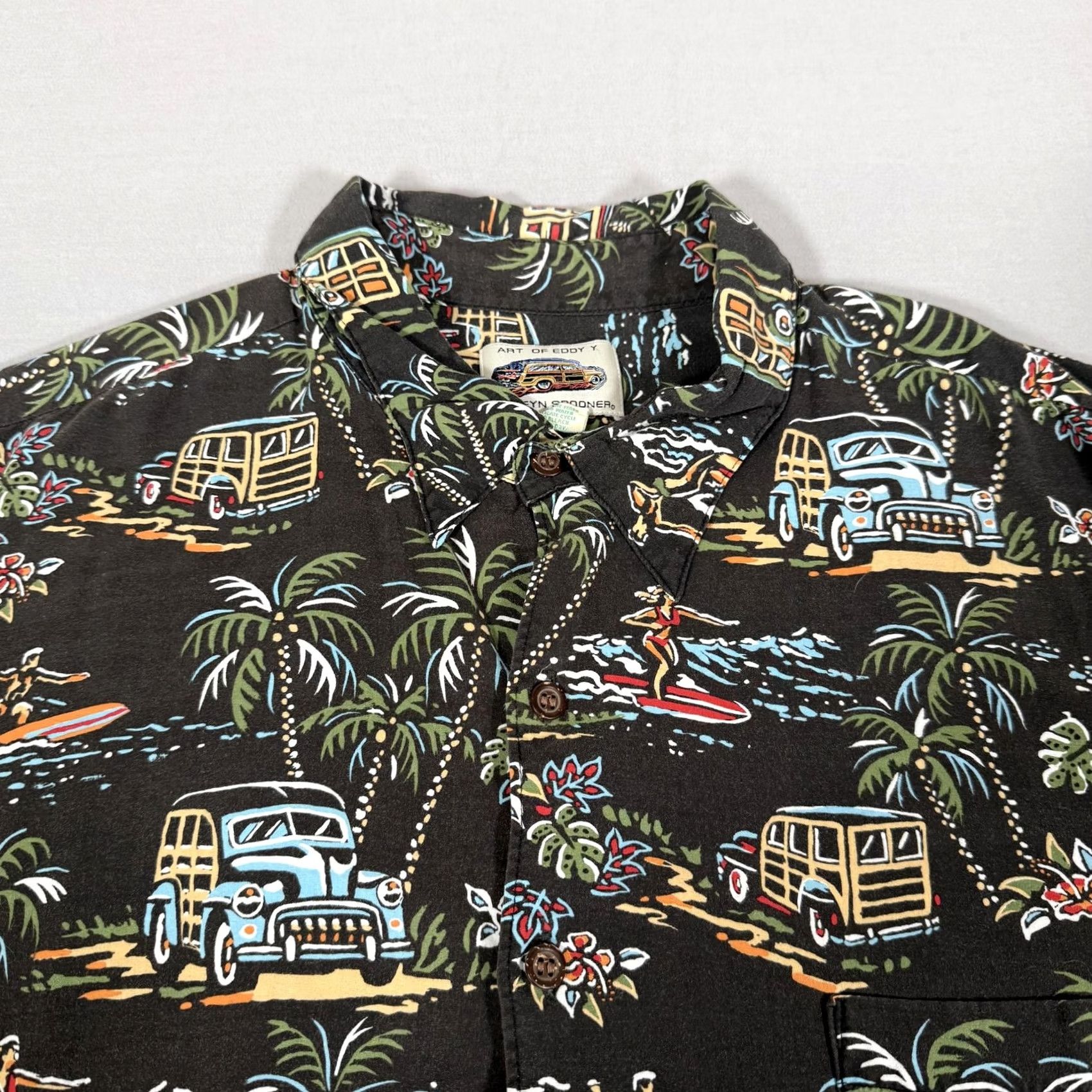 Reyn Spooner Reyn Spooner Shirt Mens 2XL Rayon Eddy Y Woody Wagon Surf Hawaiian Japan Aloha Size US XXL / EU 58 / 5 - 3 Thumbnail