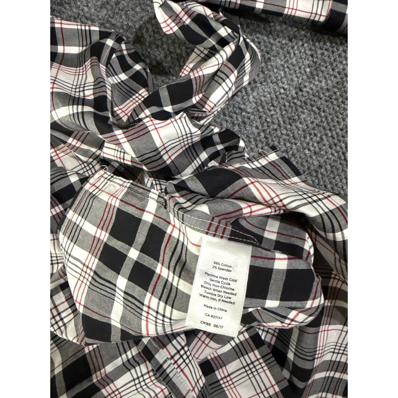 Talbots Talbots Button-Up Shirt Womens 10P Petite Black White Plaid cotton Spandex Multicolor Classic Casual Workwear Size L / US 10 / IT 46 - 5 Thumbnail