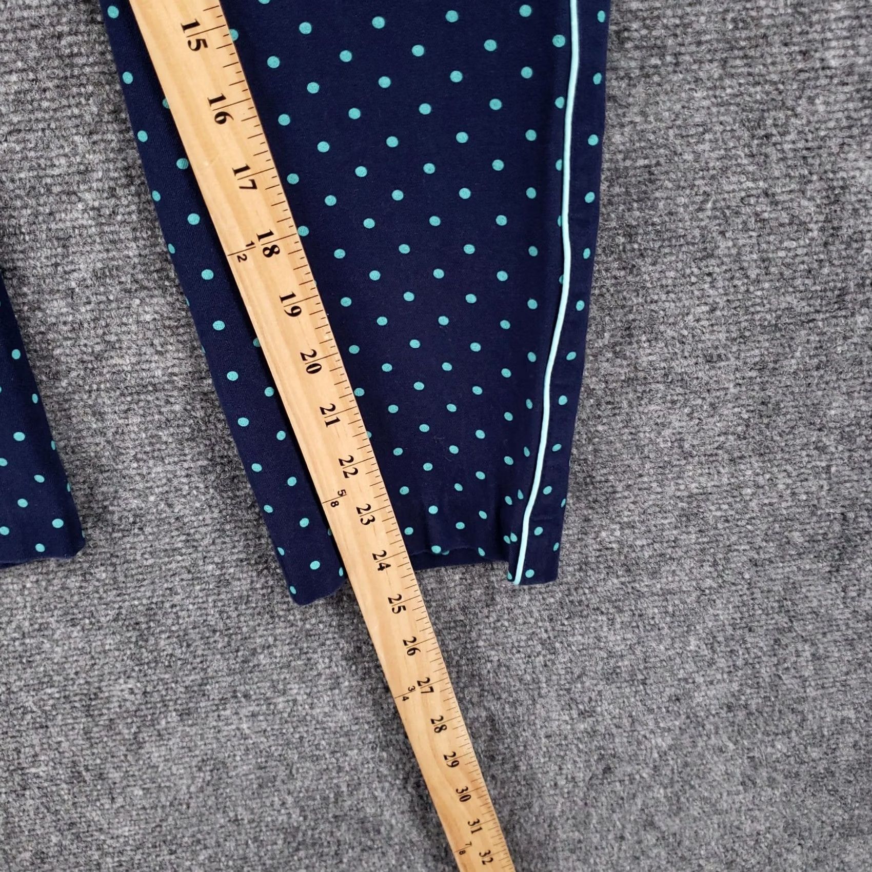Old Navy Old Navy Womens Plus 18 Blue High Waisted Pixie Ankle Pants Polka Dots Size 40" / US 18 - 6 Thumbnail