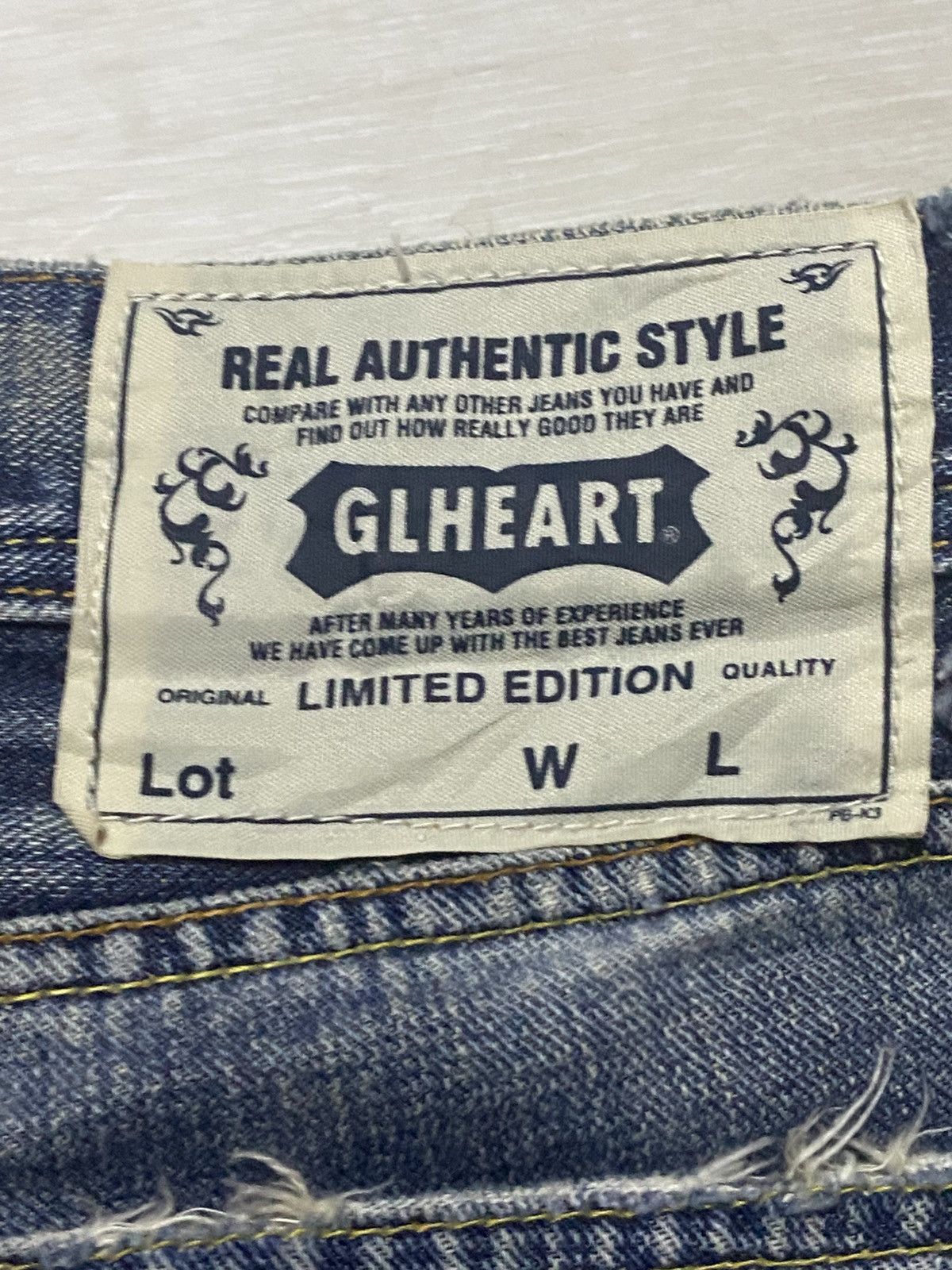 If Six Was Nine Vintage Real Authentic Style GLHeart Flare Faded Blue Size US 31 - 15 Thumbnail