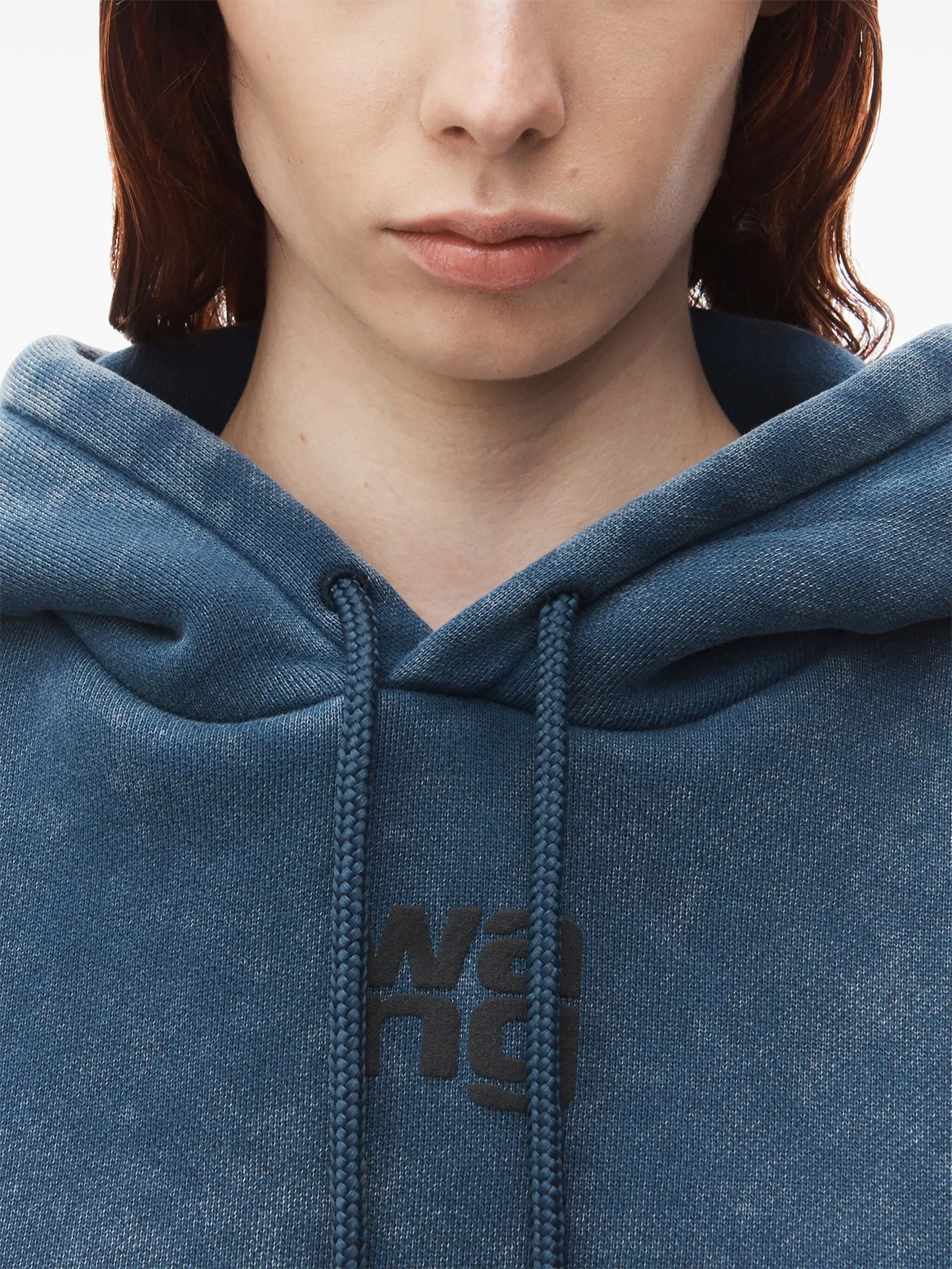 Alexander Wang o1s22i1n0225 Boxy Hoodie in Blue Size XXS / US 00 / IT 34 - 5 Thumbnail
