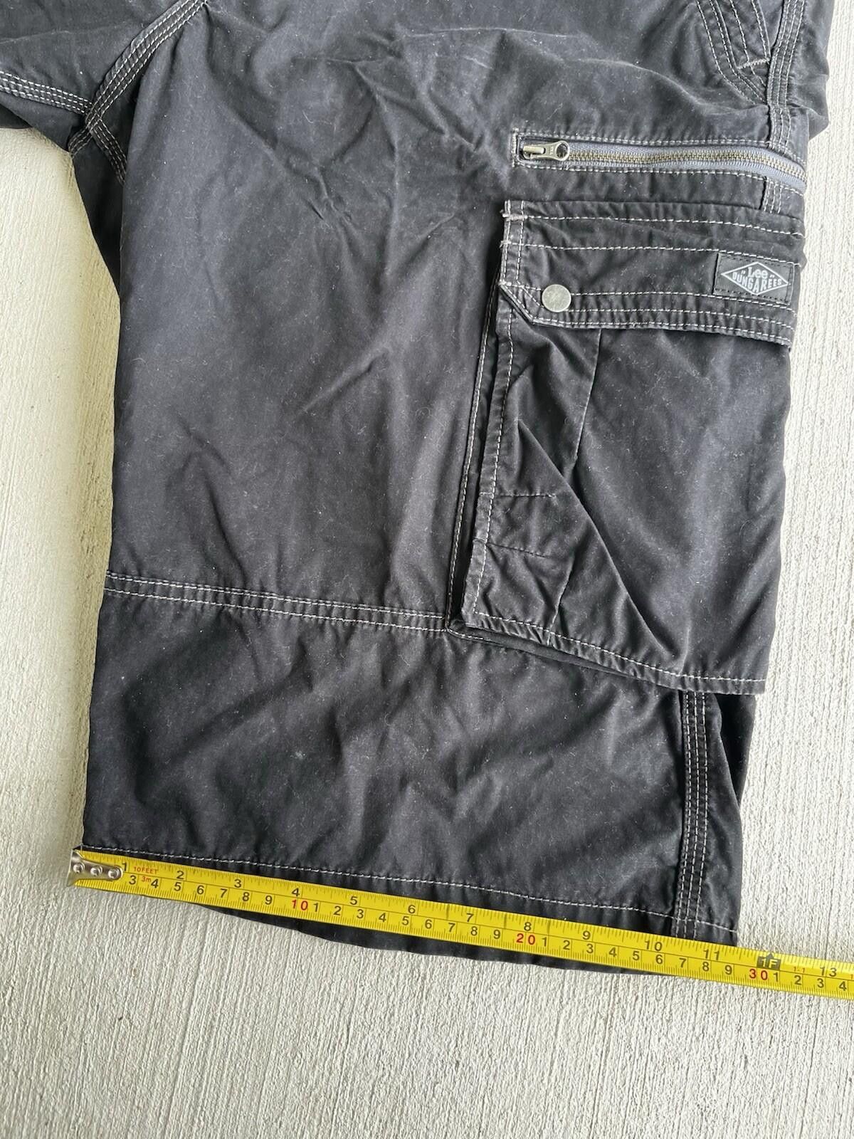 Lee Lee Dungarees Cargo Shorts Mens 38 Black Cotton Utility Size US 38 / EU 54 - 8 Thumbnail