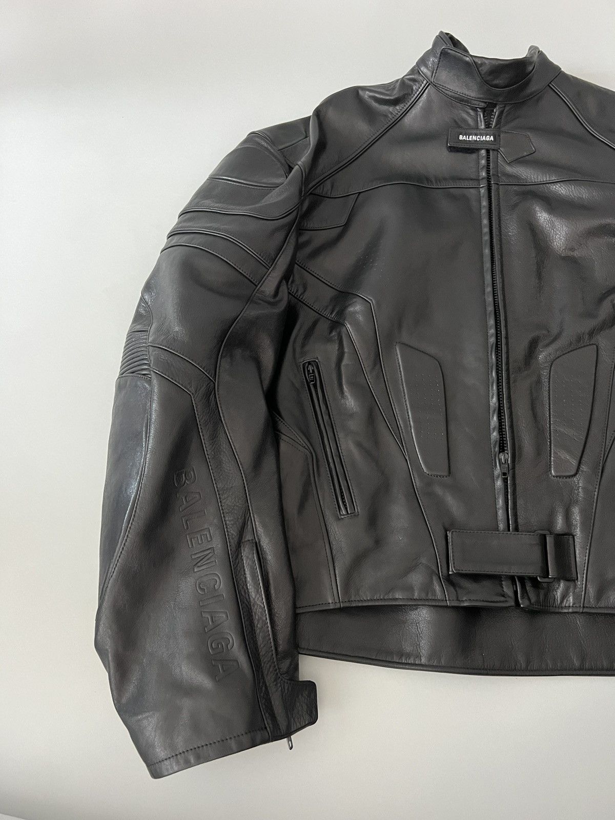 Balenciaga Balenciaga Oversized Leather Bikers Jacket Size US XL / EU 56 / 4 - 8 Thumbnail