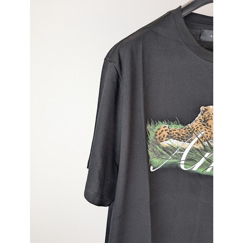 Amiri o1rshd1 Cheetah Logo-Print Cotton T-Shirt in Black Size US XXL / EU 58 / 5 - 6 Thumbnail
