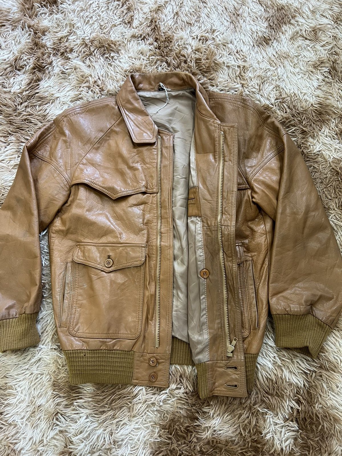 Japanese Brand 🇯🇵 Vintage Japanese Cowhide Bomber Jacket Size US L / EU 52-54 / 3 - 4 Thumbnail