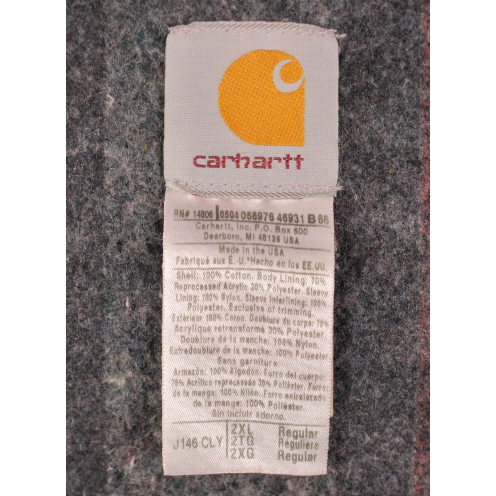 Carhartt VINTAGE Carhartt Jacket 90s Detroit Dark Red Canvas Chore XXL Mens D146 CLY Size US XXL / EU 58 / 5 - 4 Thumbnail