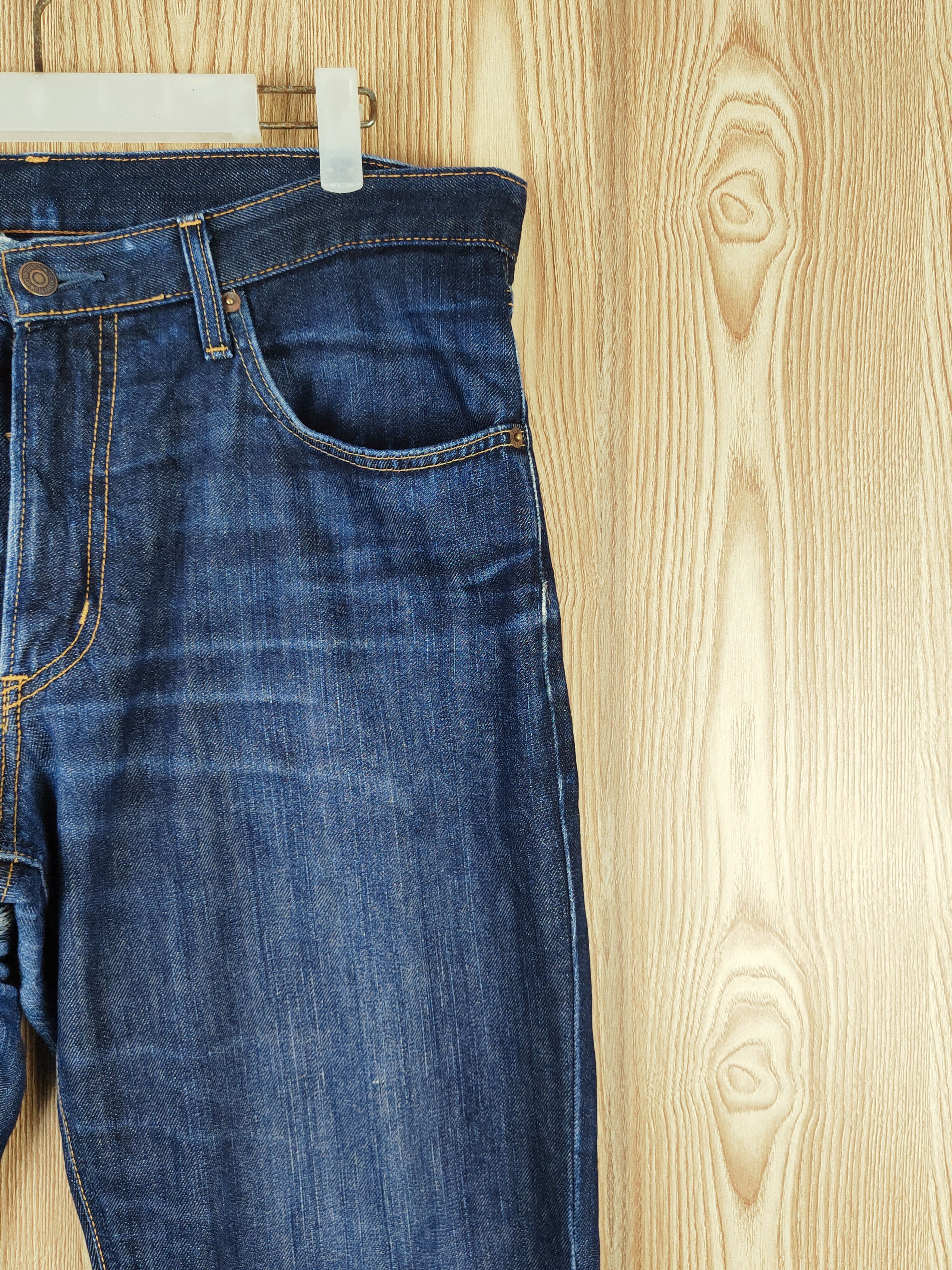 Edwin Edwin Dark Blue Distressed Ripped Jeans #S2736 Size US 34 / EU 50 - 5 Thumbnail