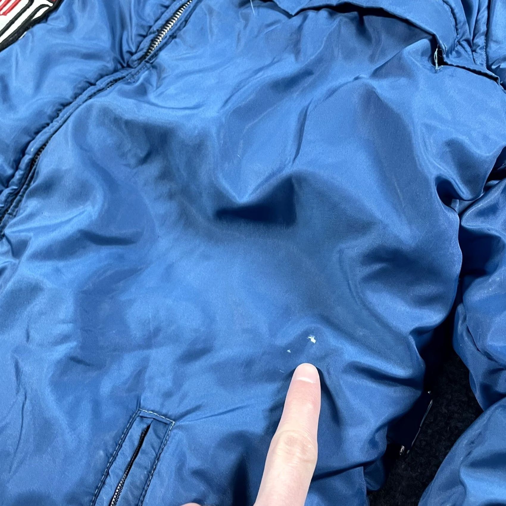 Vintage VINTAGE Matt Andrews Ski Jacket Small Souvenir Patch 1970s Nylon Puffer Blue Outdoor Mens Size US S / EU 44-46 / 1 - 7 Thumbnail