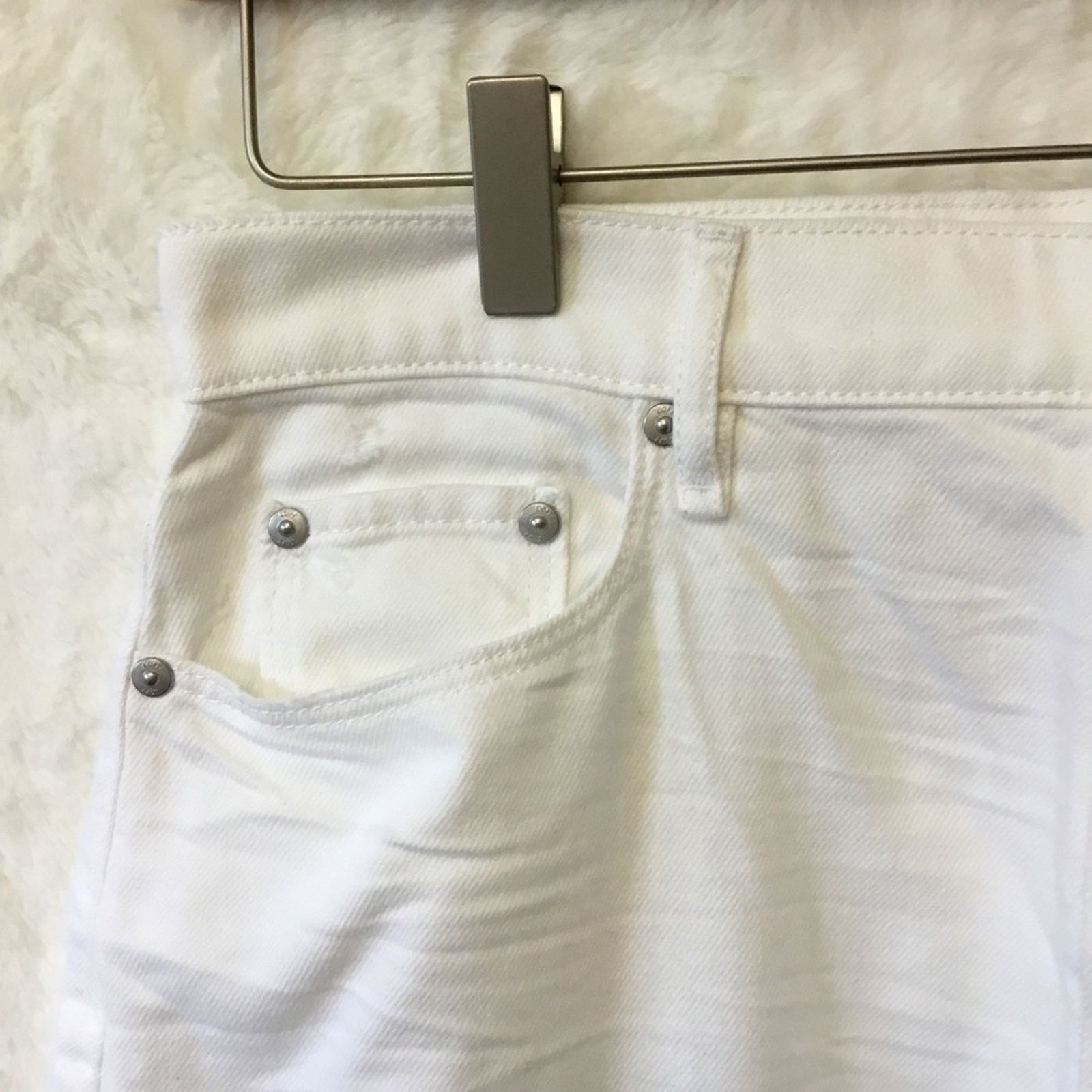 Loft Loft White High Waist Boyfriend Jeans Size 29" - 7 Thumbnail
