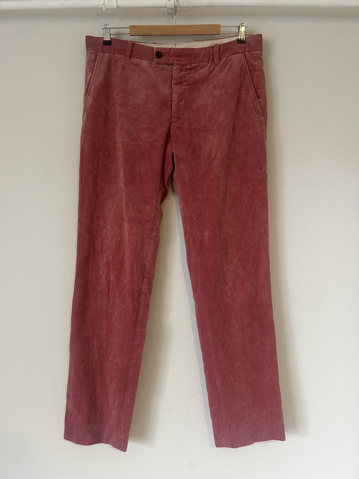 Tom Ford Tom Ford Dark Pink Corduroy Pants - Size 52 Size US 36 / EU 52 - 1 Thumbnail