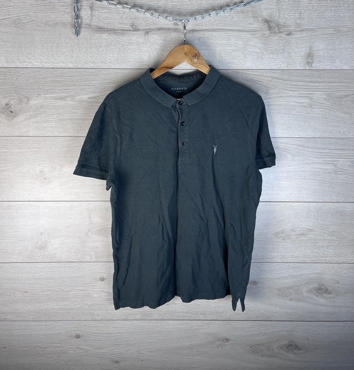 Allsaints Men’s polo Allsaints size L green cotton 100% Size US L / EU 52-54 / 3 - 1 Thumbnail