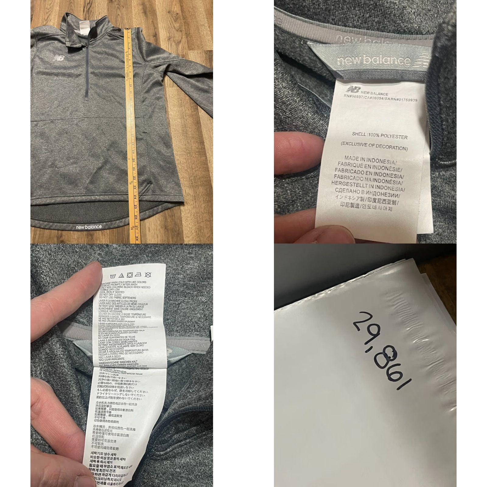 New Balance New Balance Sweater Womens Size L Gray 1/4 Zip Pullover Casual Everyday Size L / US 10 / IT 46 - 8 Thumbnail