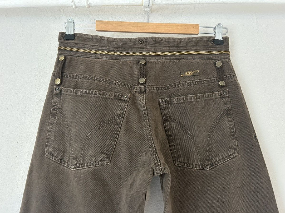 Dolce & Gabbana Dolce & Gabbana Brown Denim Pants with Gold Zippers Size US 32 / EU 48 - 6 Thumbnail