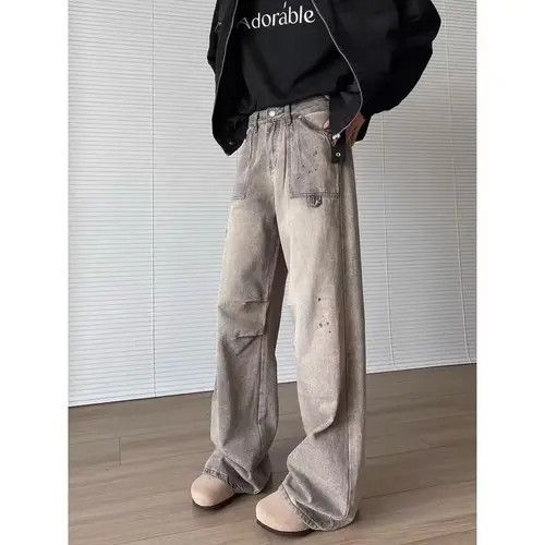 Hypebeast × Japanese Brand × Jean Grey street washed distressed straight jeans y2k Size US 32 / EU 48 - 3 Thumbnail