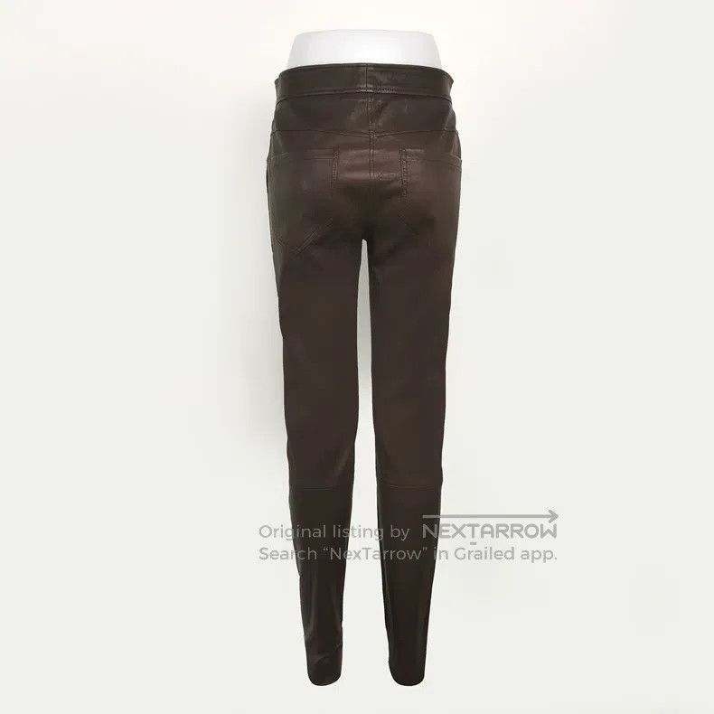 Brunello Cucinelli Brunello Cucinelli Leather solid-colored slim-fit pants Size 27" / US 4 / IT 40 - 2 Thumbnail