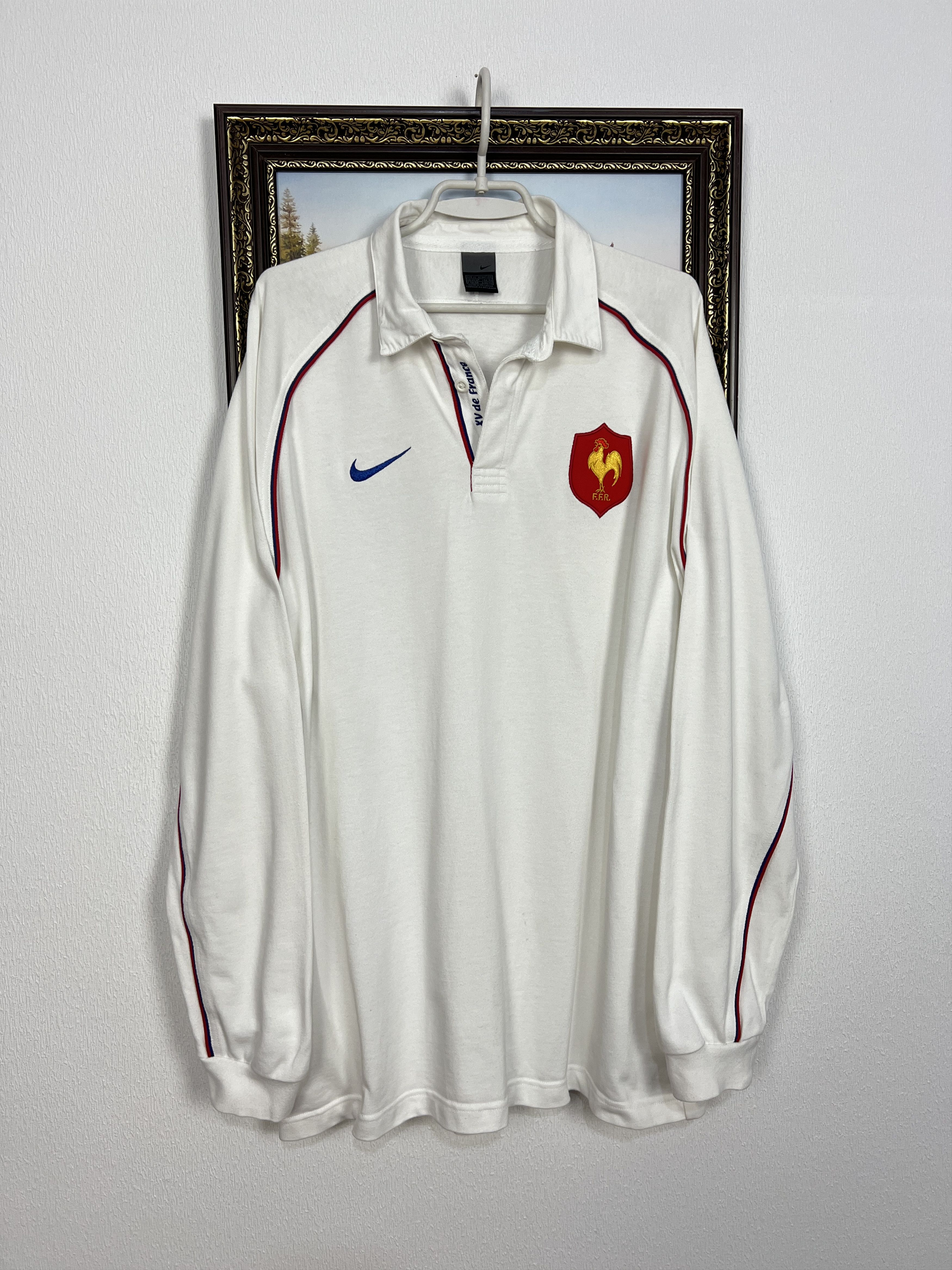 Vintage 2000's France Rugby Union Long Sleeve Jersey Trikot