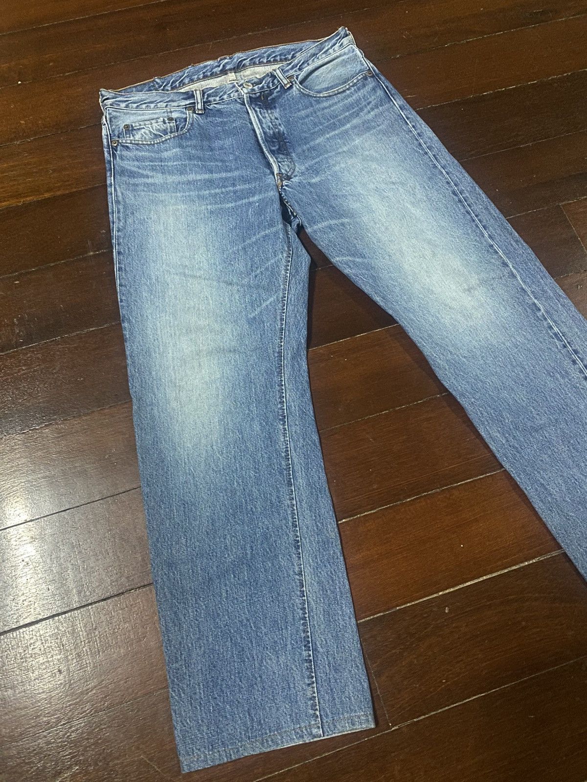 Warehouse Fire 🔥🔥 DOUBLE WORKS WAREHOUSE.CO DENIM JEANS Size US 34 / EU 50 - 4 Thumbnail
