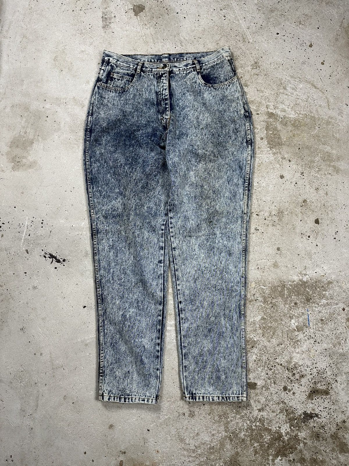 JNCO × Vintage Vintage 90s Acid Washed Blue Denim Pants Embroidery Sneakers Size US 34 / EU 50 - 3 Thumbnail