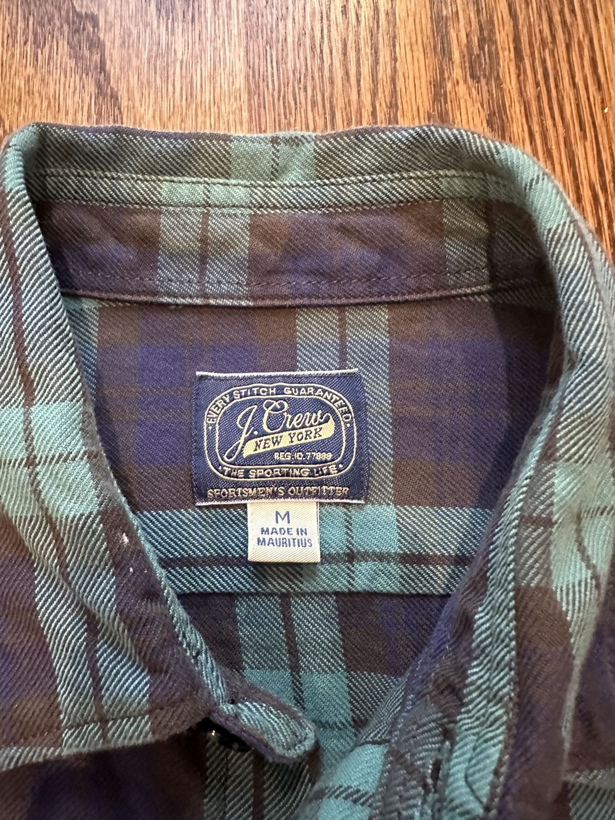 J.Crew J. Crew Blue and Green Flannel Shirt Size US M / EU 48-50 / 2 - 3 Thumbnail