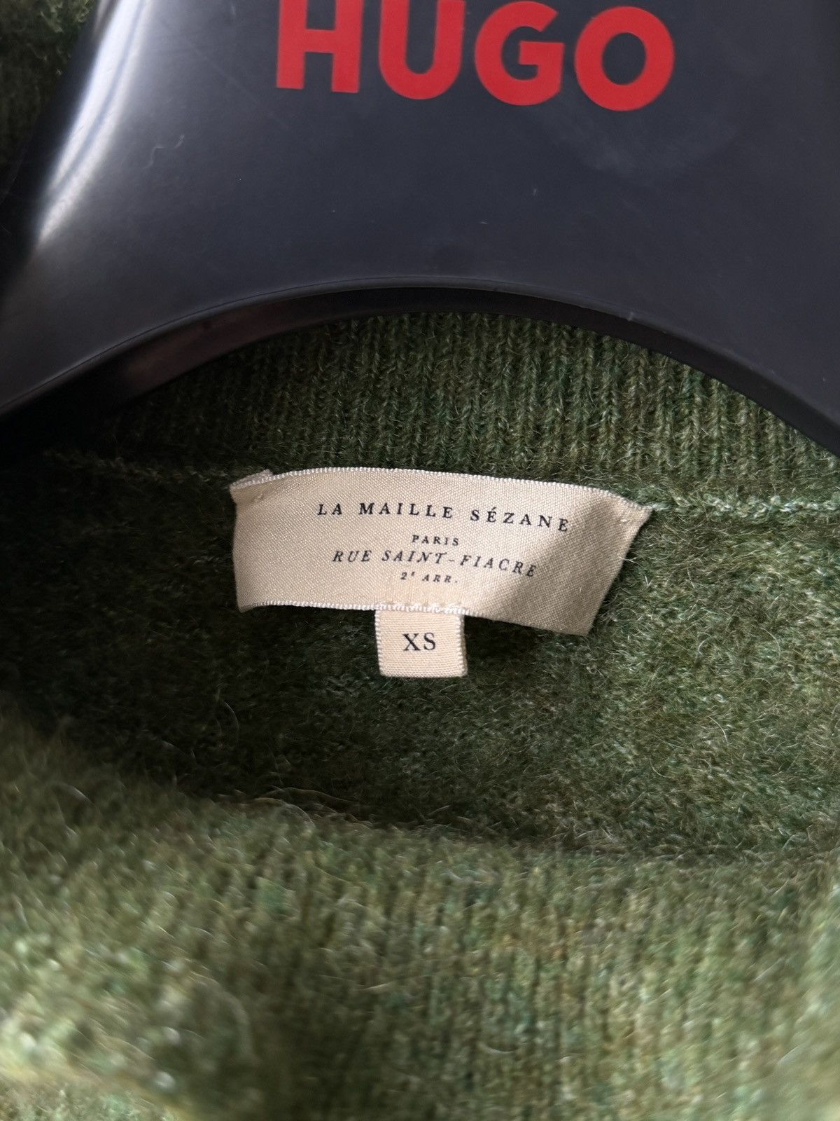 Sezane La Maille Sezane Green Merino Mohair Blend Sweater Luxury Size XS / US 0-2 / IT 36-38 - 7 Thumbnail