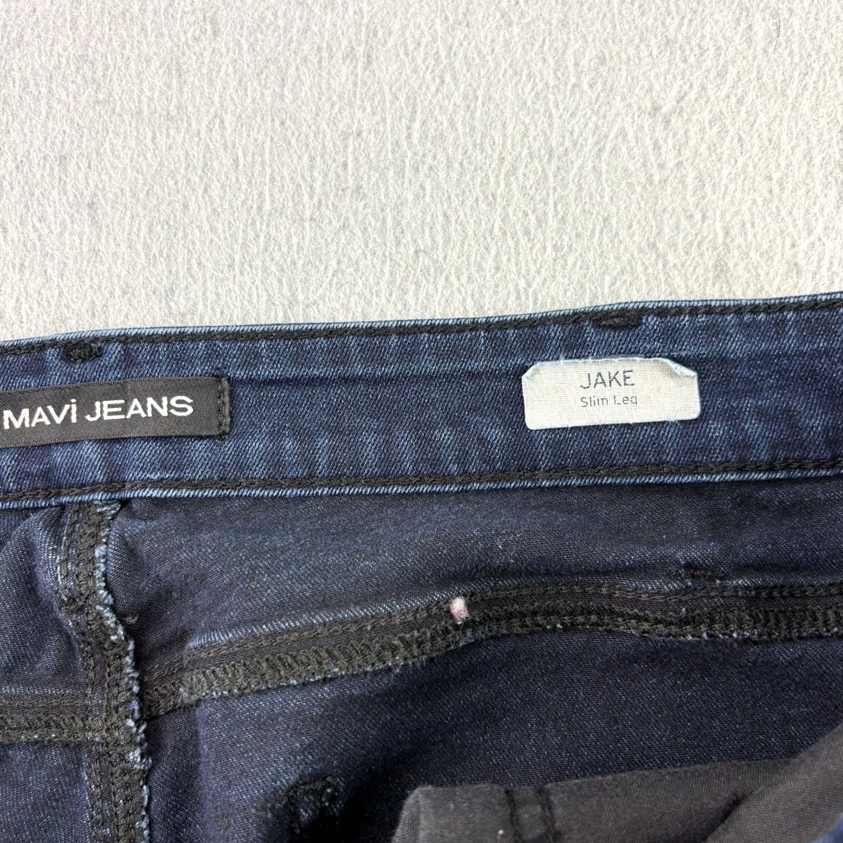 Vintage Mavi Jeans Slim Straight Denim Jeans 38x31 40x31 Blue Jake Dark Wash Stretch Mens Regular Old Navy? Size US 38 / EU 54 - 4 Thumbnail