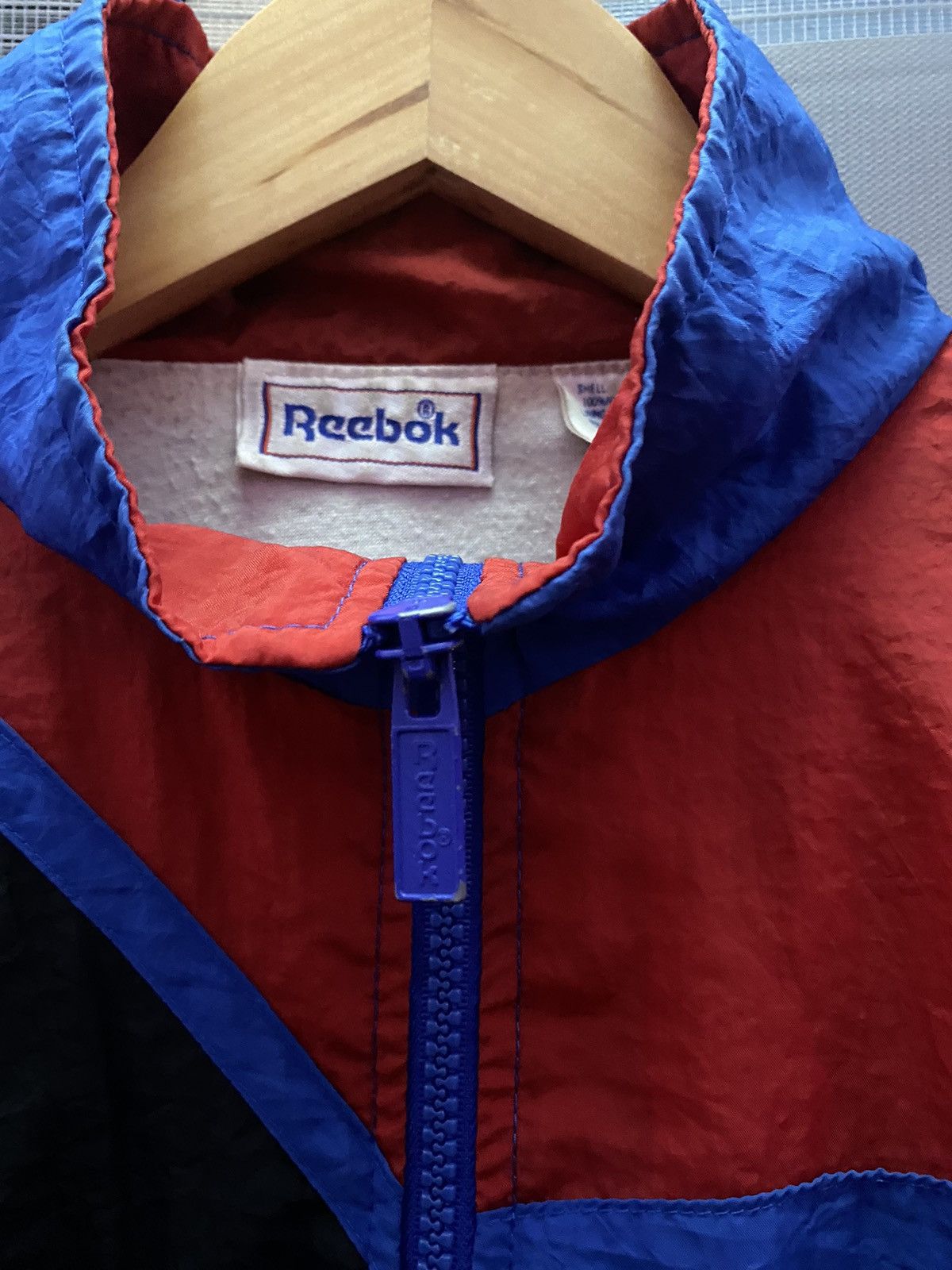 Reebok Vintage 90s Reebok Track Windbreaker 2 Tone Colour Blocked Size US L / EU 52-54 / 3 - 8 Thumbnail
