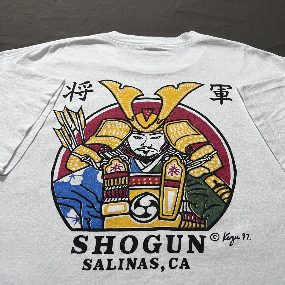 Vintage 90s Shogun Samurai Pattern Japonism Art Promo Tee XL Size US XL / EU 56 / 4 - 1 Thumbnail