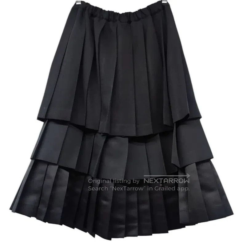 Comme des Garcons Comme Des Garcons size S Main Layer Triple Pleated Skirt Size 23" - 2 Thumbnail
