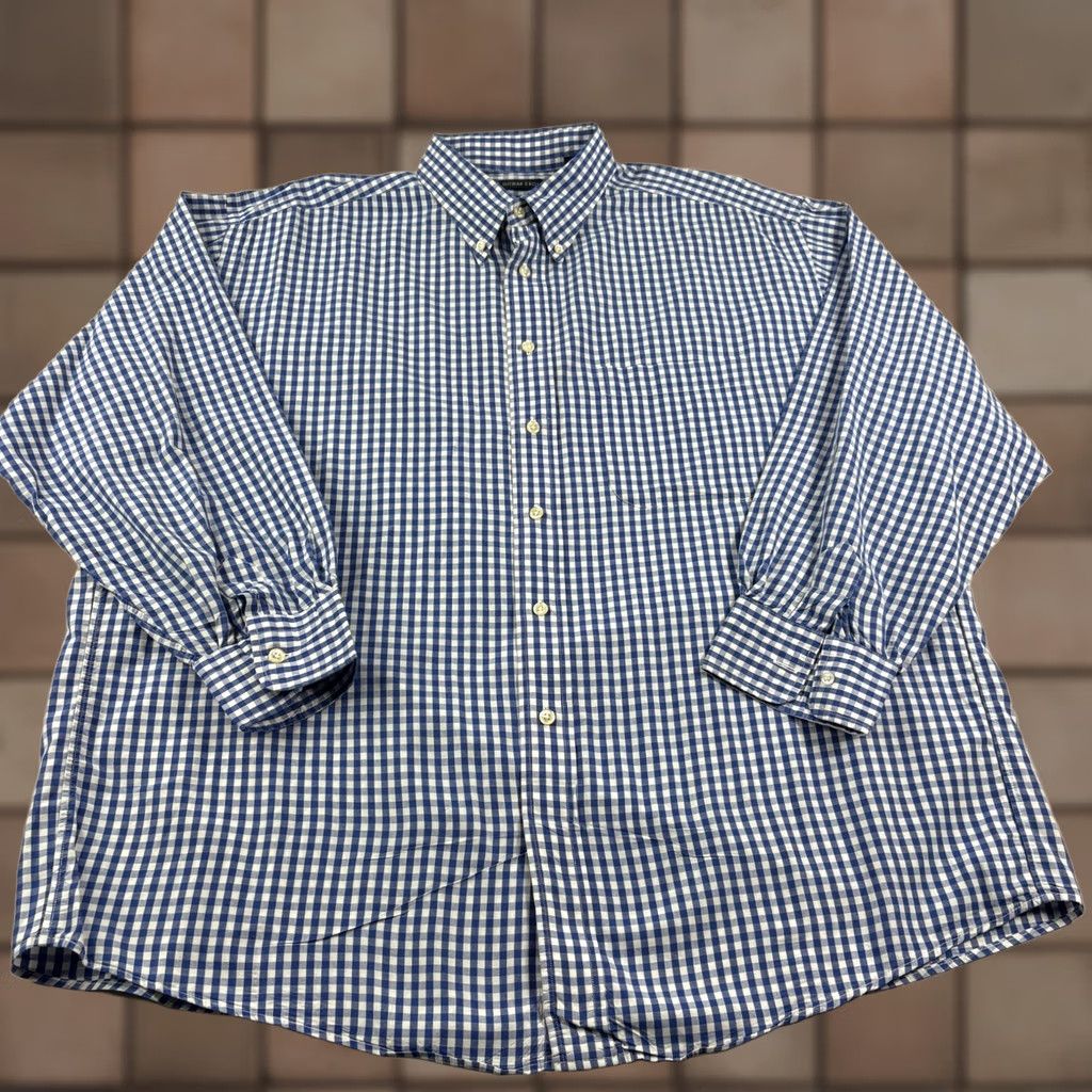 Vintage Gitman Bros Shirt Mens XL Blue Plaid Button-Up Long Sleeve Casual Formal Size 46R - 1 Thumbnail