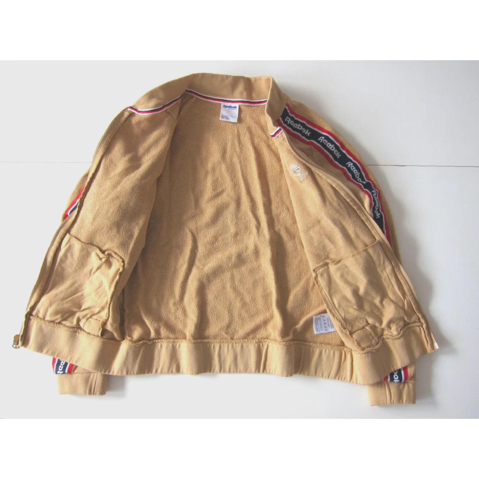Reebok Vintage Reebok Track Jacket Women Small Full Zip 100% Cotton Brown Pocket Jacket Size S / US 4 / IT 40 - 4 Thumbnail