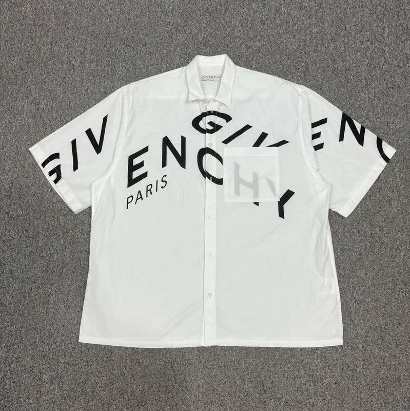Givenchy Givenchy White Cotton Short Sleeve Shirt 0089 Size US S / EU 44-46 / 1 - 1 Thumbnail