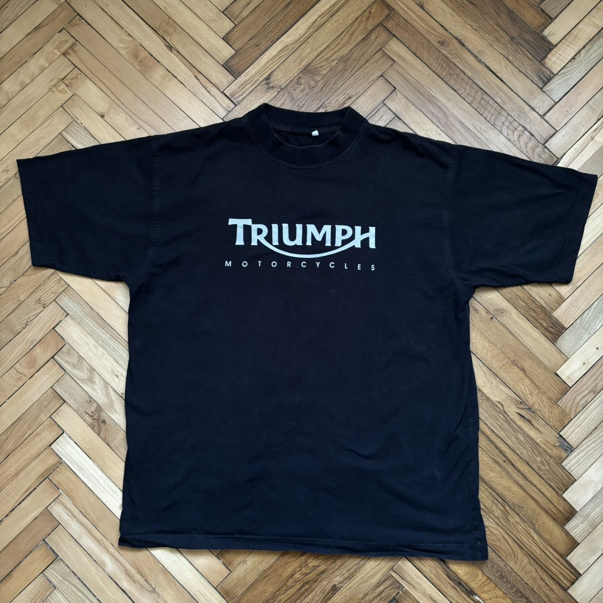 Hysteric Glamour × Vintage Vintage Y2K Triumph Motorcycle Boxy T-Shirt Size US XL / EU 56 / 4 - 1 Thumbnail