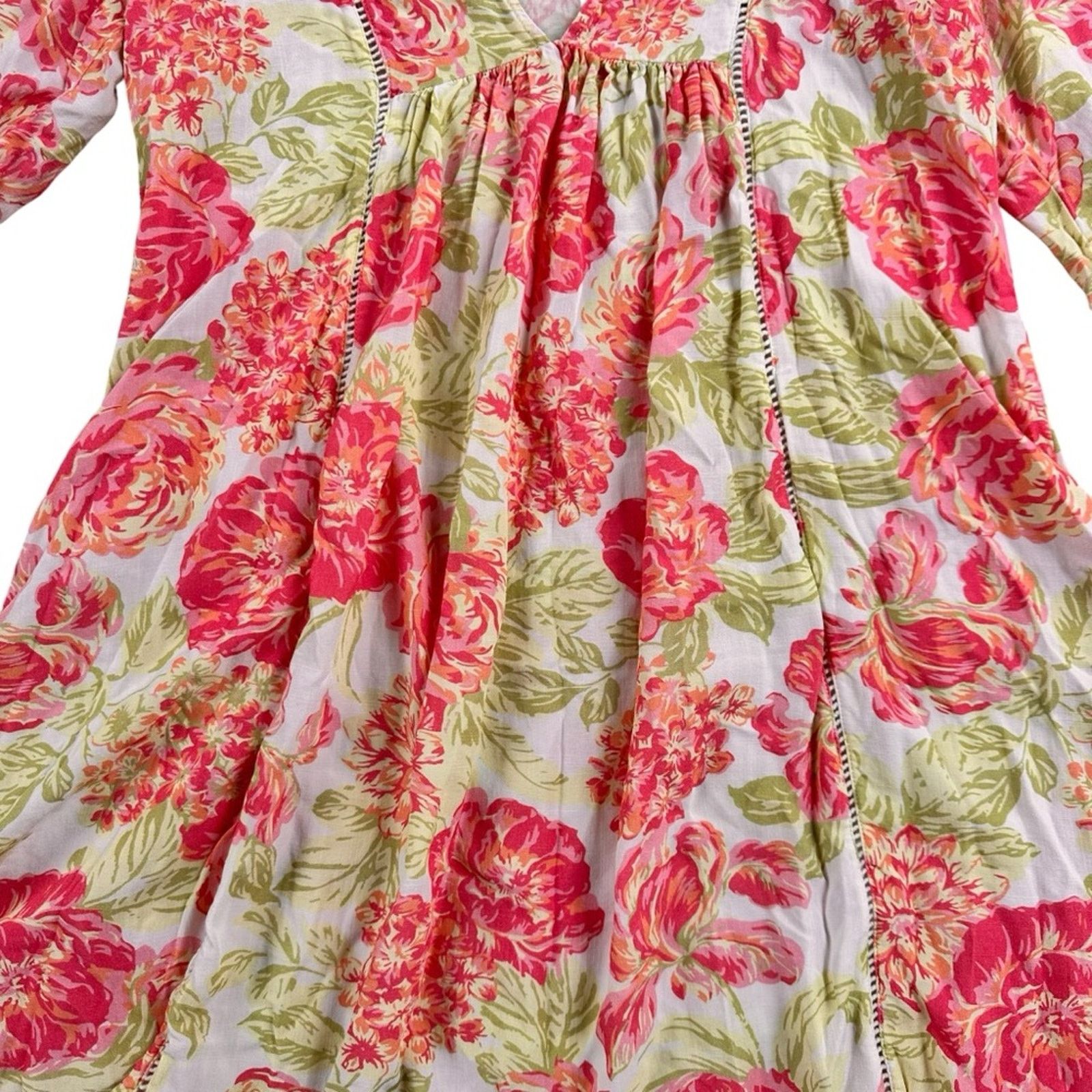 Other Anthropologie Maaji Chintz Floral Tunic Kaftan – Pink/Green Size S / US 4 / IT 40 - 4 Thumbnail