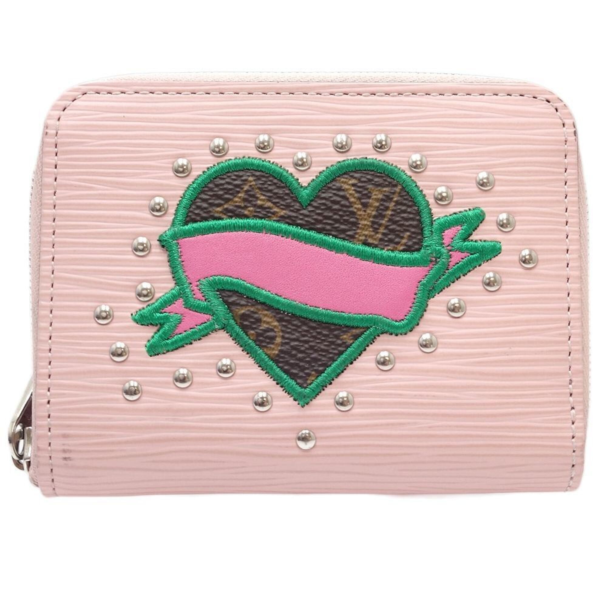 Louis Vuitton Epi Zippy Coin Purse M63723 Wallet/Coin Case Lv Stories Rose Ballerine 182165, Women's