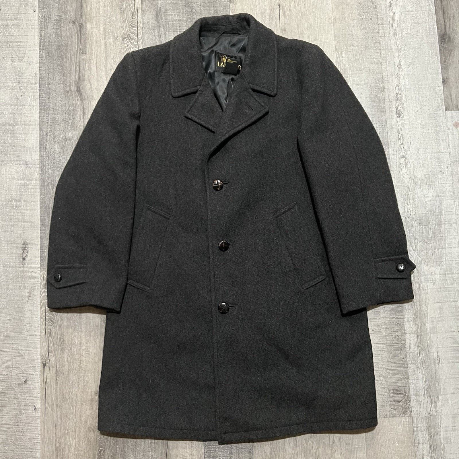 Vintage VTG Lakeland 100% Wool Coat Insulated Academia Pea Trench Size US L / EU 52-54 / 3 - 1 Thumbnail