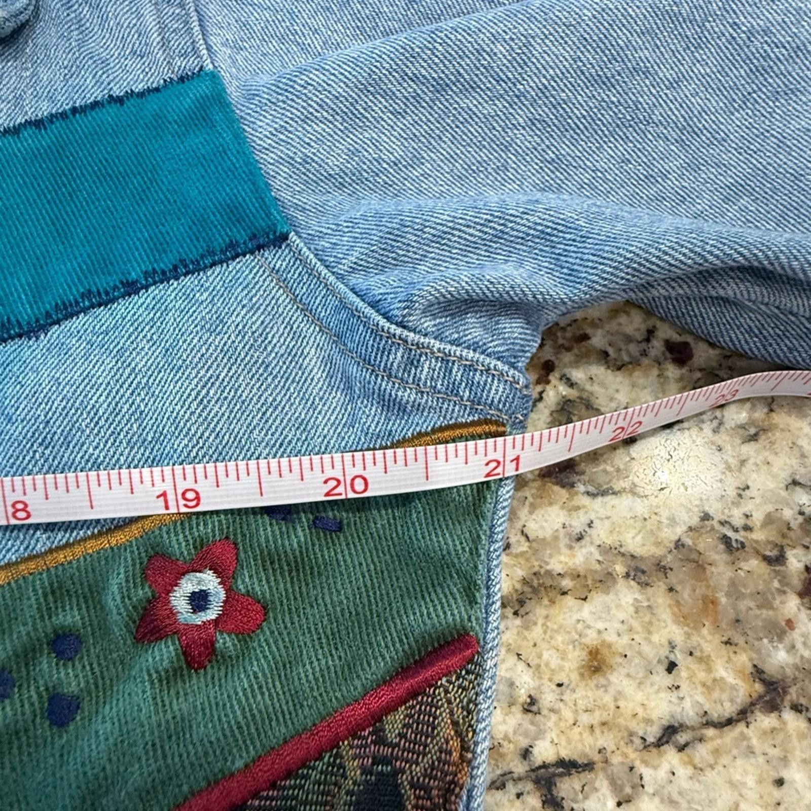 Other Petite Sophisticate jeans jacket Aztec floral patchwork MP Size M / US 6-8 / IT 42-44 - 10 Thumbnail