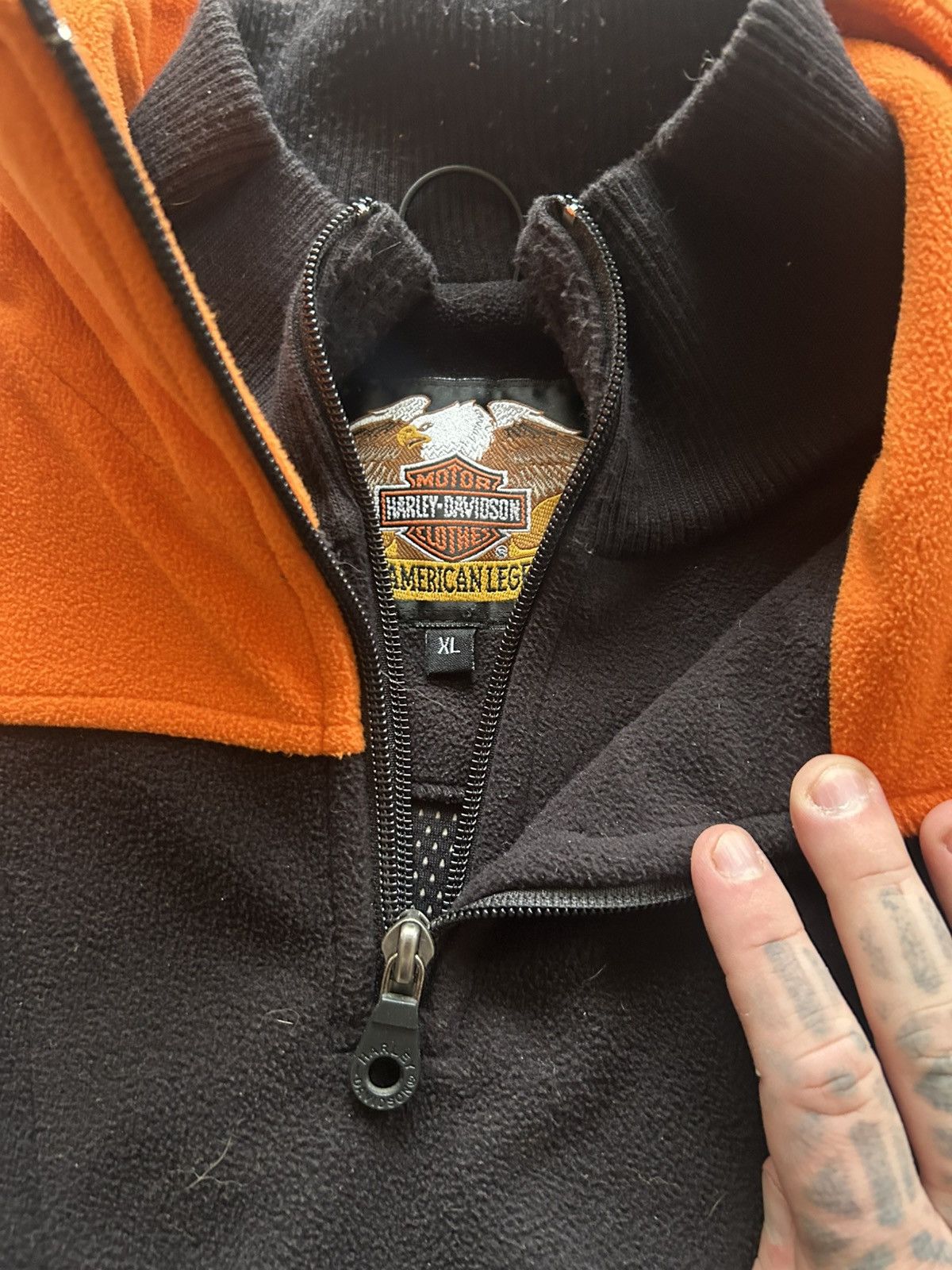 Harley Davidson Harley Davidson Double Zip Waterproof Fleece Pullover Size US XL / EU 56 / 4 - 4 Thumbnail