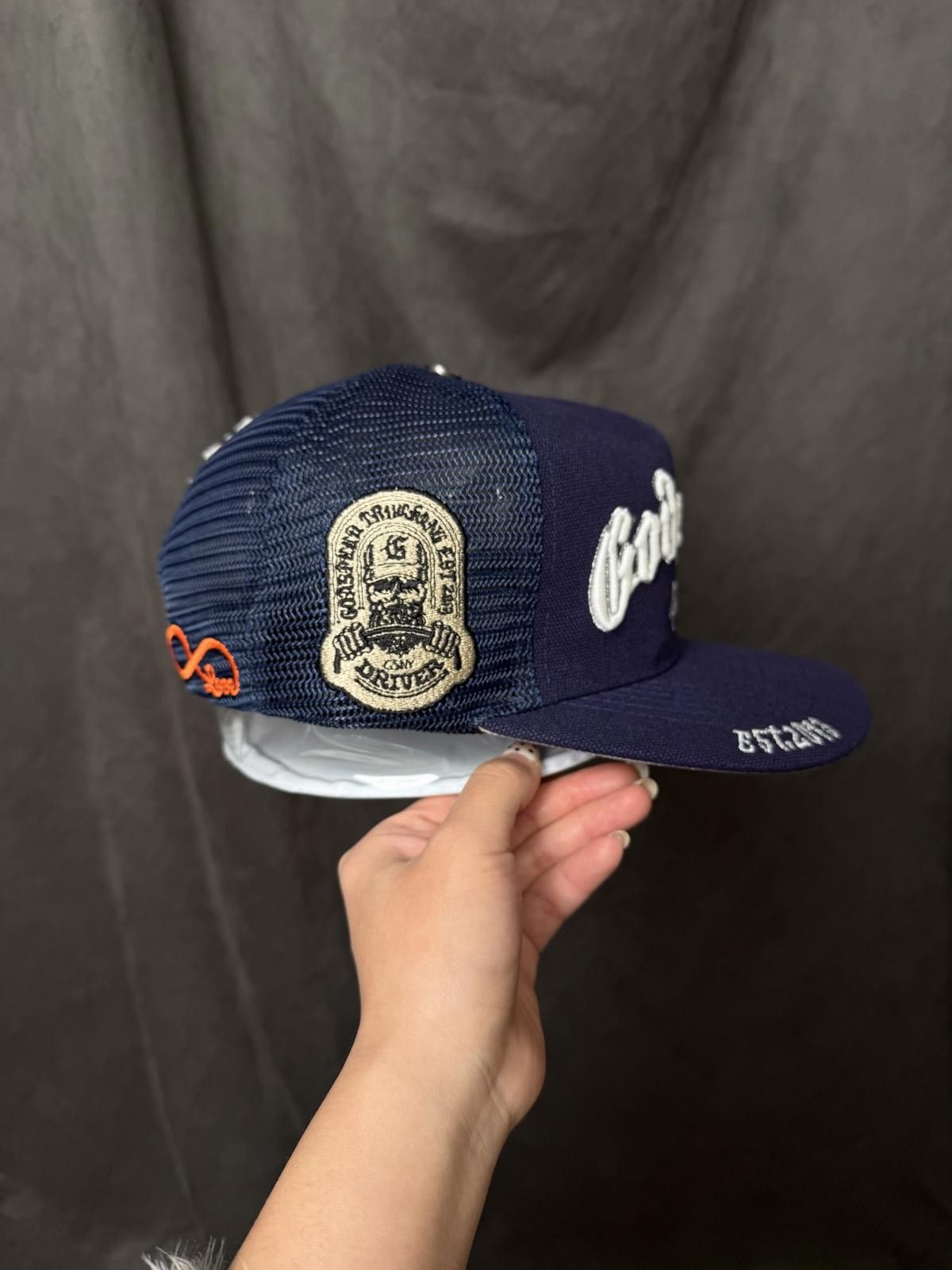 Godspeed Deadstock Y2k Godspeed GS Forever Trucker Snapback Hat Navy Size ONE SIZE - 2 Thumbnail