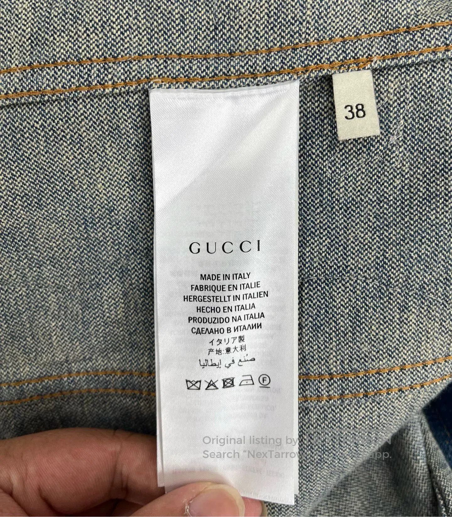 Gucci Gucci Blue Floral Embroidered Denim Jacket. Size S / US 4 / IT 40 - 4 Thumbnail