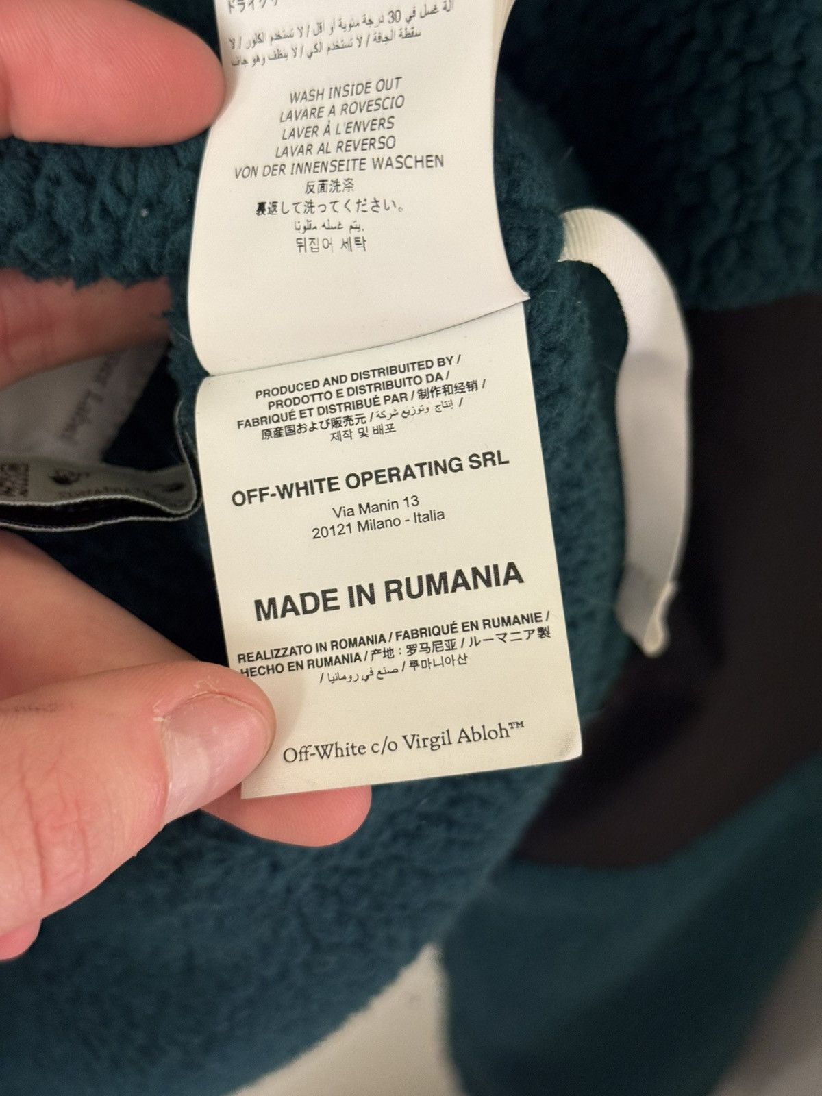 Off-White Off-White Polar Fleece Jacket 'Green/White' Size US XL / EU 56 / 4 - 11 Thumbnail