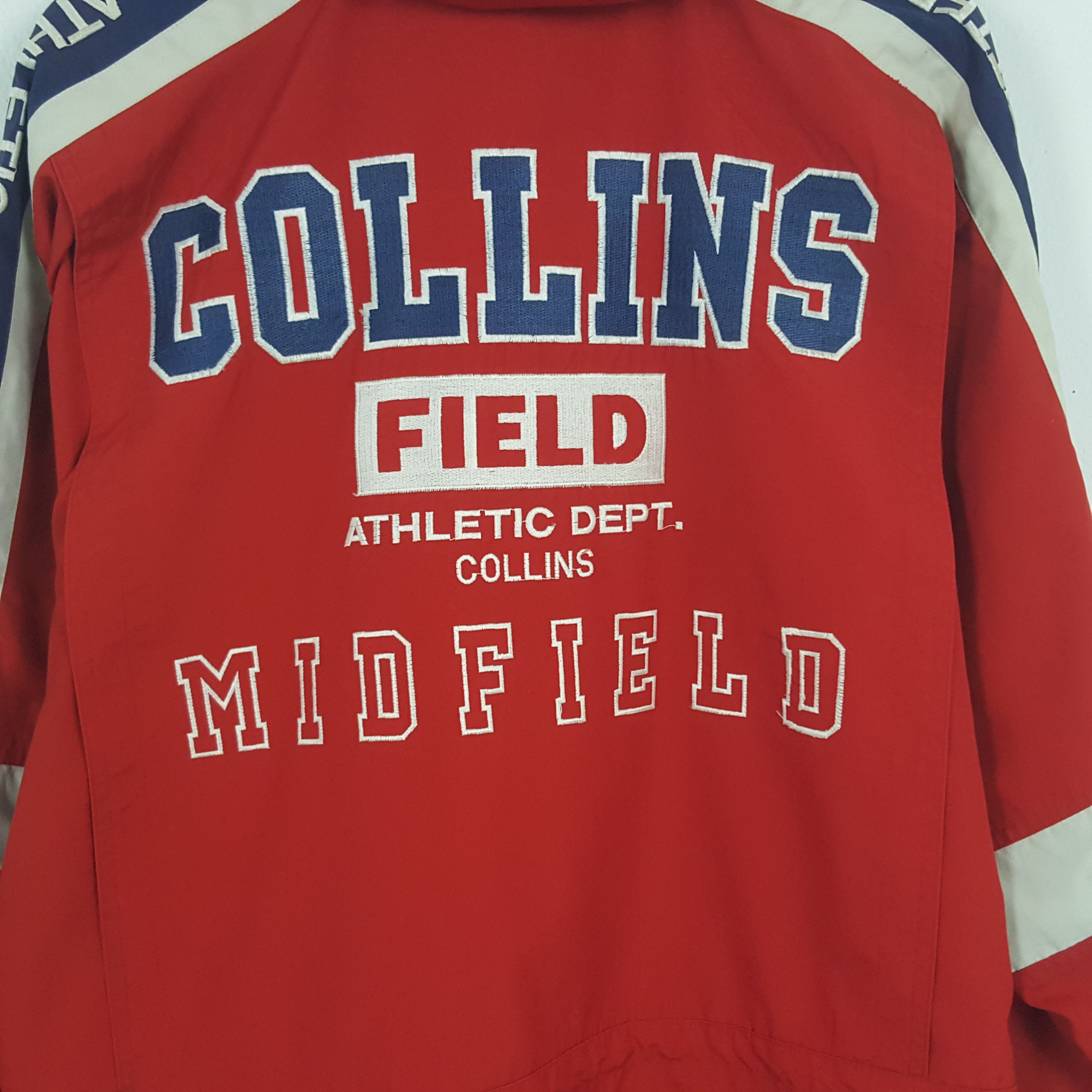 Vintage Vintage Collins Field Athletic Dept Windbreaker Jacket Size US XL / EU 56 / 4 - 2 Thumbnail