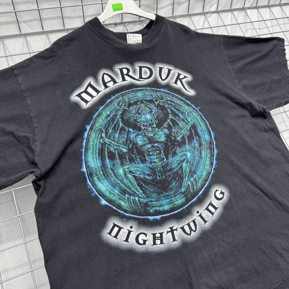 Vintage Vintage Marduk Nightwing 1998 Black Metal Band Tee Trashed Size US XL / EU 56 / 4 - 14 Thumbnail