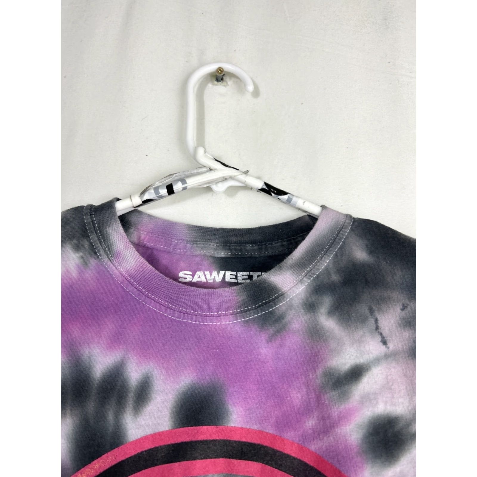 Vintage Saweetie Purple Tie Dye T Shirt Womens M Short Sleeved Regular Fit Shirt MVP Pink? Size M / US 6-8 / IT 42-44 - 3 Thumbnail
