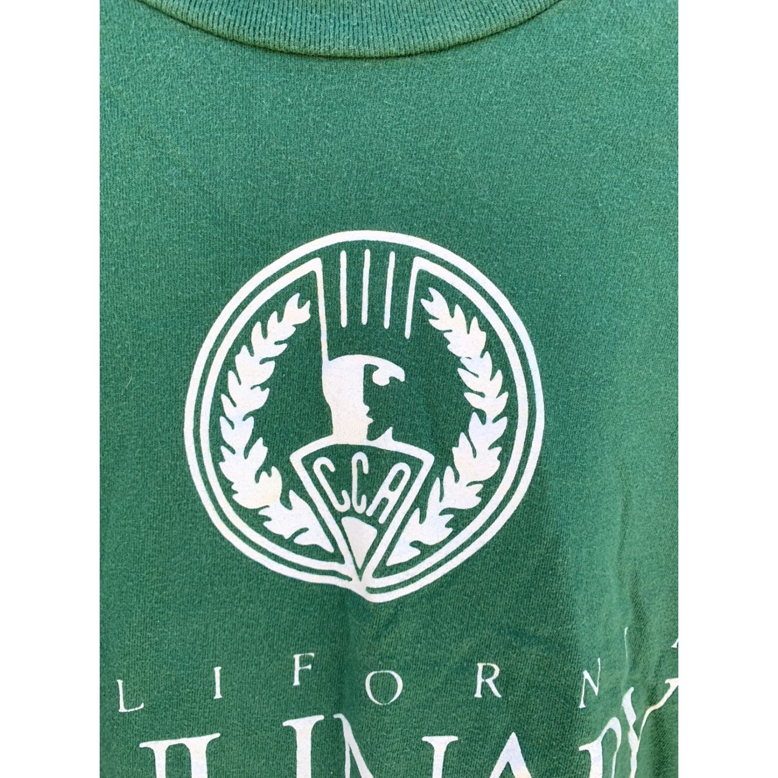 Hanes vintage Hanes California Culinary Academy t-shirt graphic tee 1990s single stitch XXL Green Cotton crew neck short sleeve Men Size US XXL / EU 58 / 5 - 7 Thumbnail