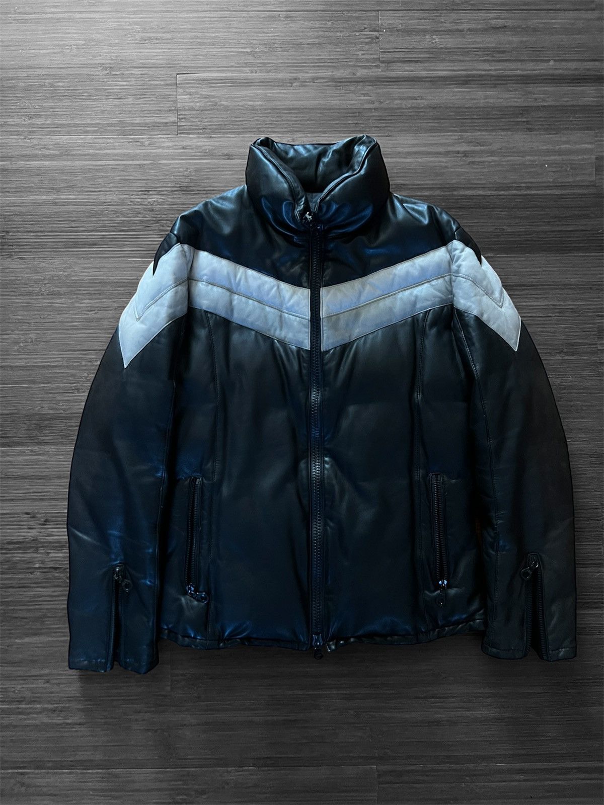 Isamu Katayama Backlash Isamu Katayama Backlash Sheepskin Leather Down Jacket Size US XL / EU 56 / 4 - 1 Thumbnail