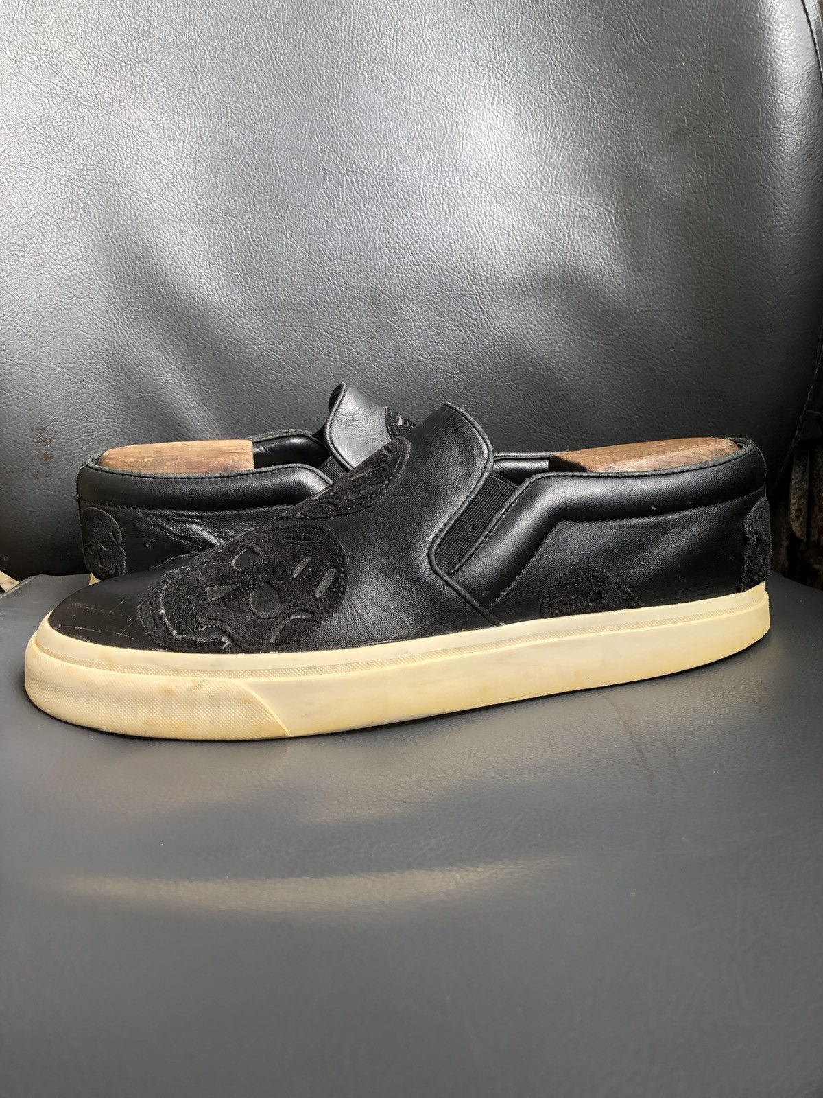 Alexander McQueen Alexander McQueen 432336 Black Leather Sneakers size 40 Size US 6.5 / EU 39-40 - 6 Thumbnail