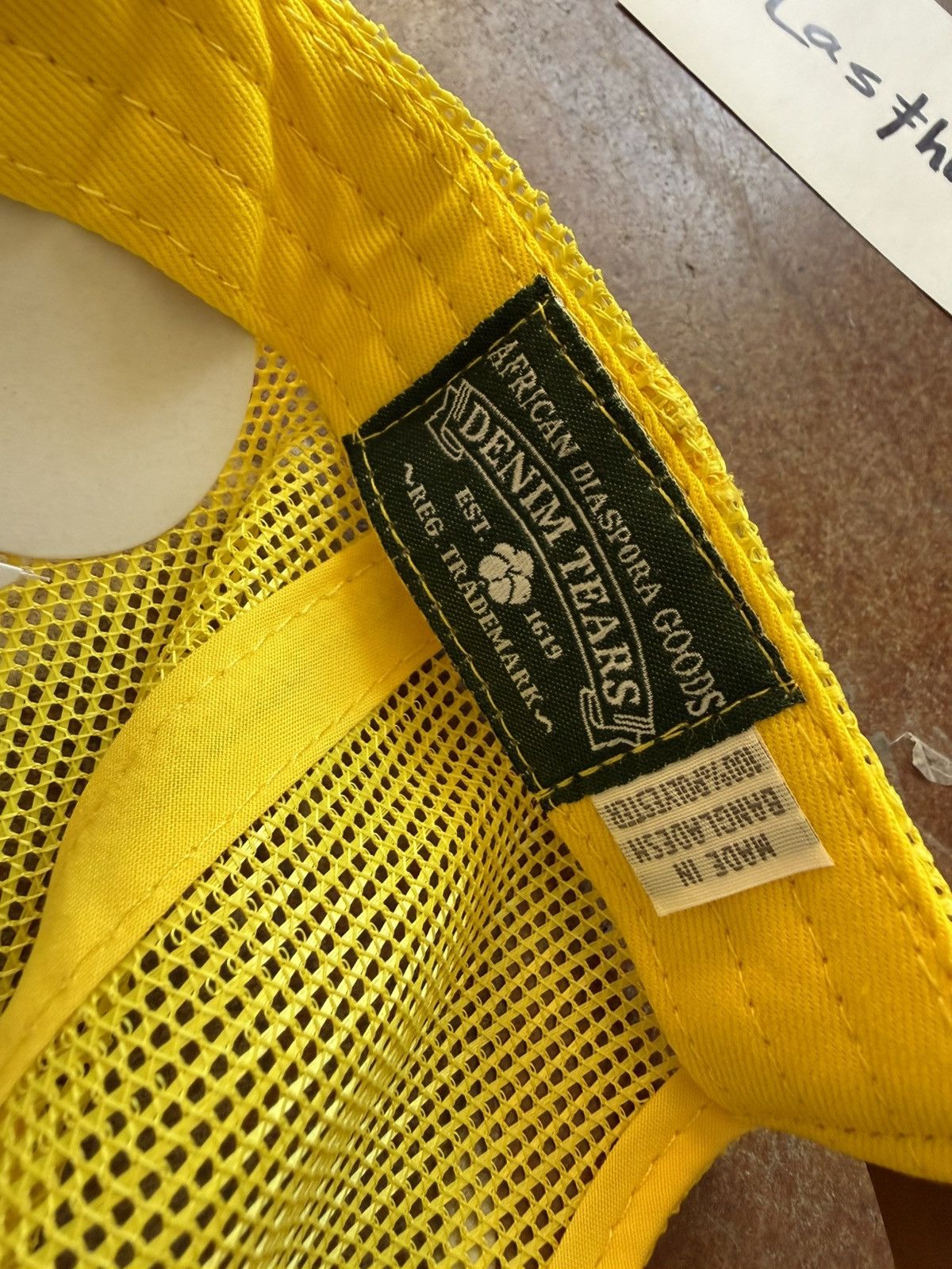 DENIM TEARS Denim Tears ADG Trucker Hat Yellow Size ONE SIZE - 6 Thumbnail