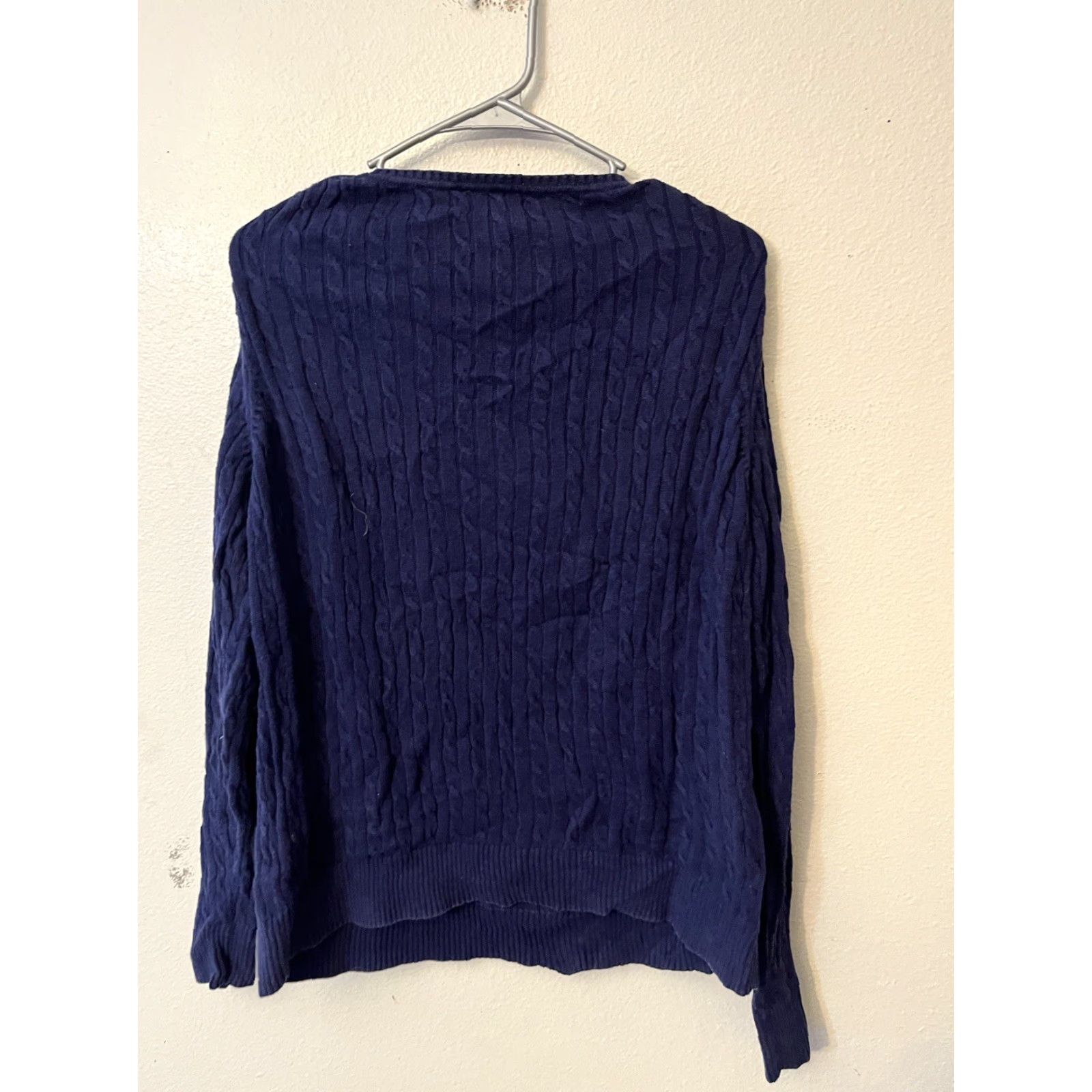 Izod Izod Sweatshirt Women's XL Blue Cable Knit Crew Neck Pullover Knit Sweater Casual Men/Women? Size XL / US 12-14 / IT 48-50 - 3 Thumbnail
