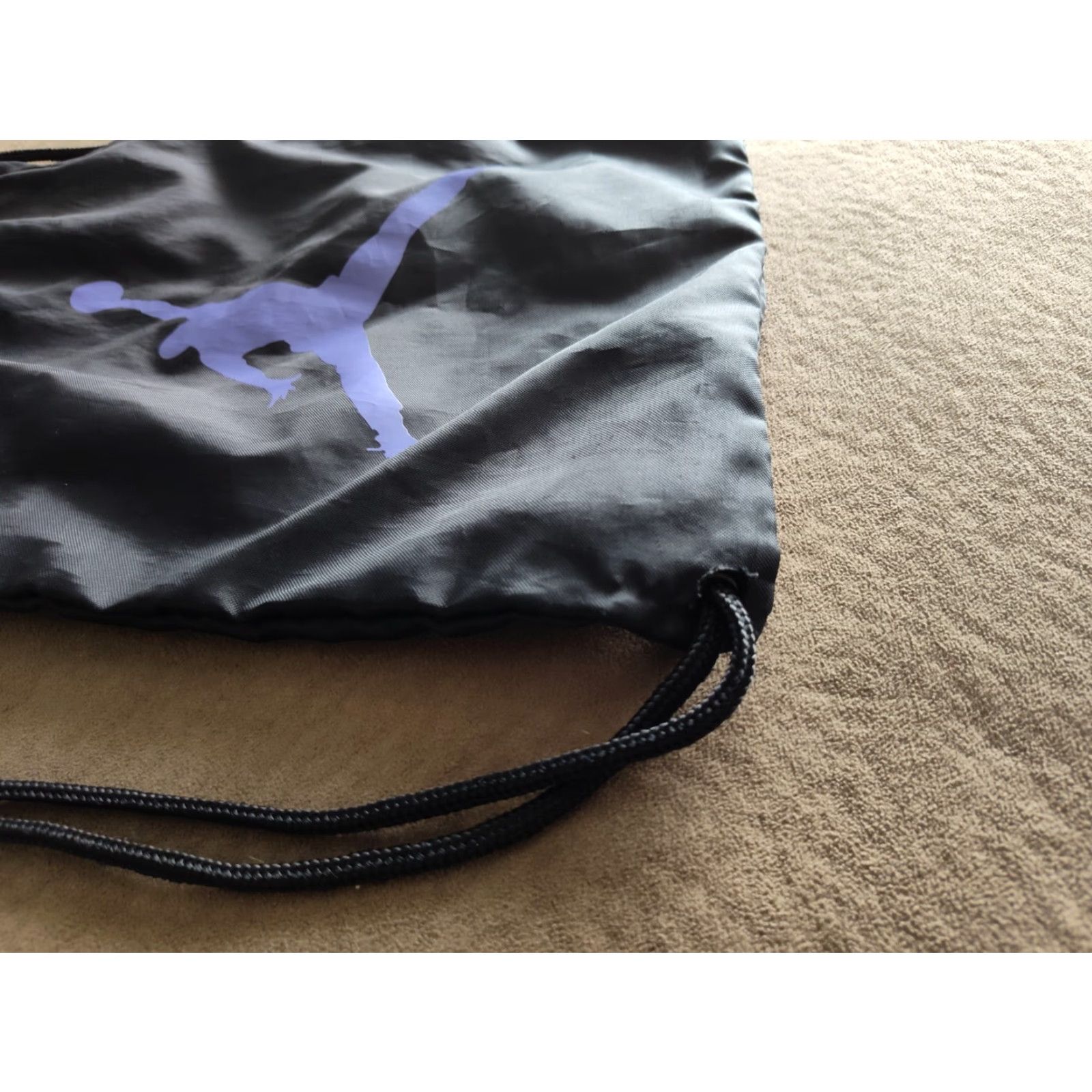 Jordan Brand Nike Air Jordan Jumpman Drawstring Sack Black Purple Size ONE SIZE - 6 Thumbnail