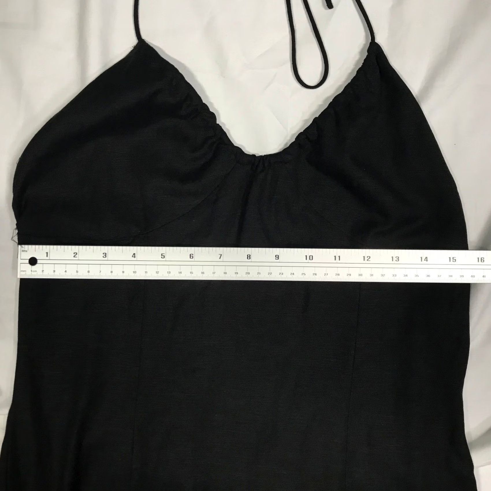 Lioness Lioness Black Halter Maxi Dress XL Sleeveless High Slit Minimalist Size XL / US 12-14 / IT 48-50 - 3 Thumbnail